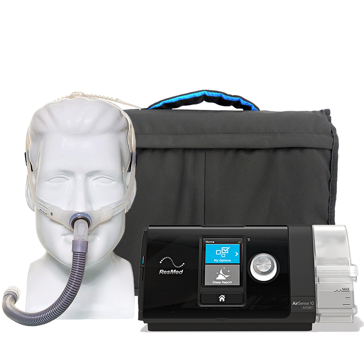 Kit CPAP automático AirSense 10 AutoSet com Umidificador + Swift FX