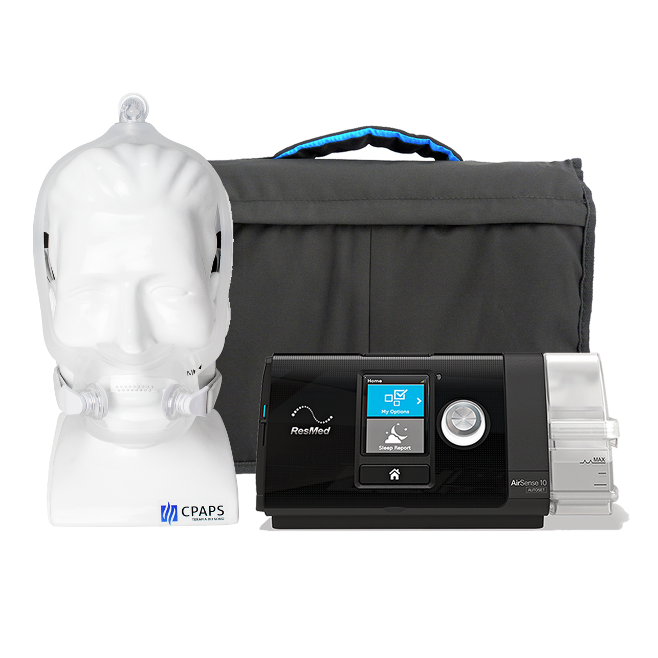 Kit CPAP automático AutoSet S10 + umidificador + DreamWear Full