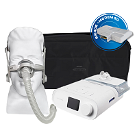 Kit CPAP Automático DreamStation com Umidificador e Máscara Nasal AirTouch N20 Feminina