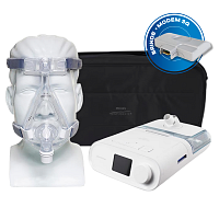 Kit CPAP Automático DreamStation com Umidificador e Máscara Facial Amara  