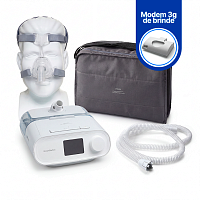 Kit CPAP Automático DreamStation com Umidificador e Mirage FX + Traqueia Aquecida