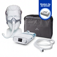 Kit CPAP Automático DreamStation com Umidificador e Wisp + Traqueia Aquecida