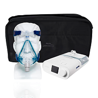 Kit CPAP Automático DreamStation com Umidificador e Máscara Facial Mirage Quattro