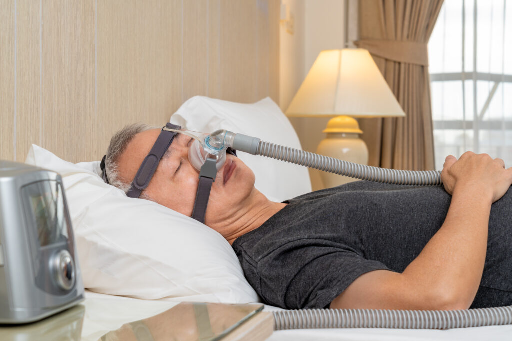 máscara de CPAP deixando marca no rosto