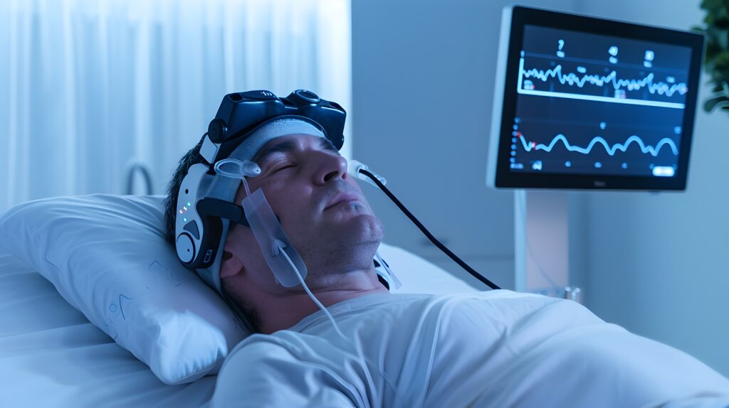 exame para monitorar sono REM